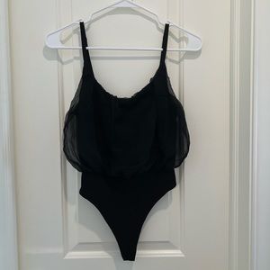 Alice and Olivia black strappy bodysuit